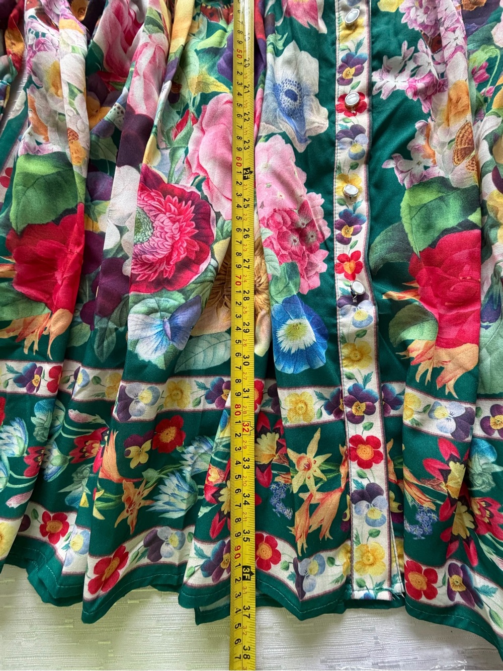 NWT Women’s Floral Pleated High Collar with Belt Dress Size M - Picture 14 of 15